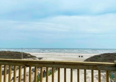 view of the beach from room 4 balcony