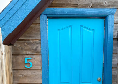 Room 5 - blue front door