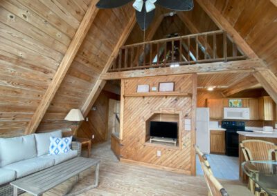 Room 10 - living room showing loft