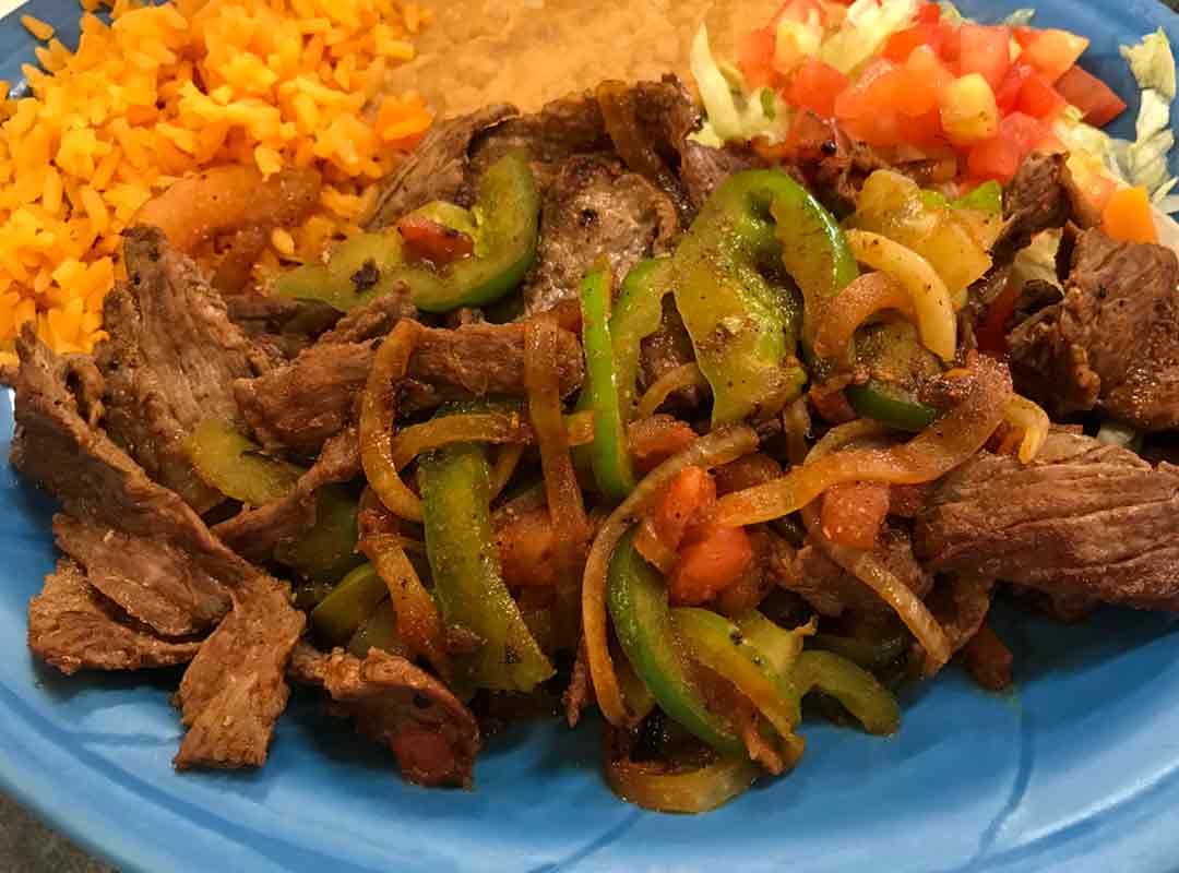 Enchiladas with beans and rice