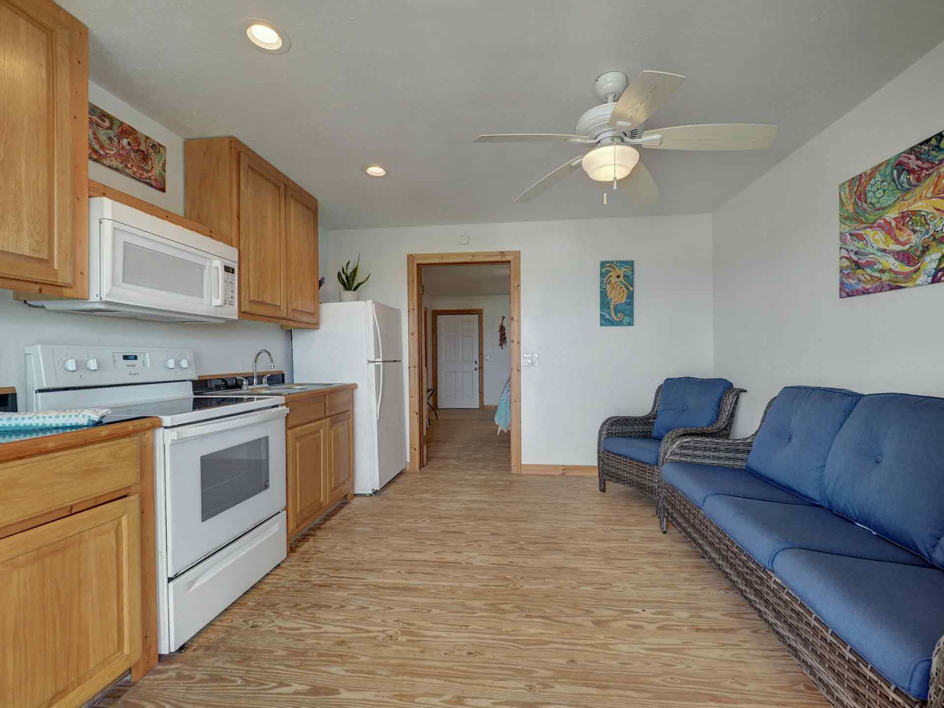 Kitchen and sitting room