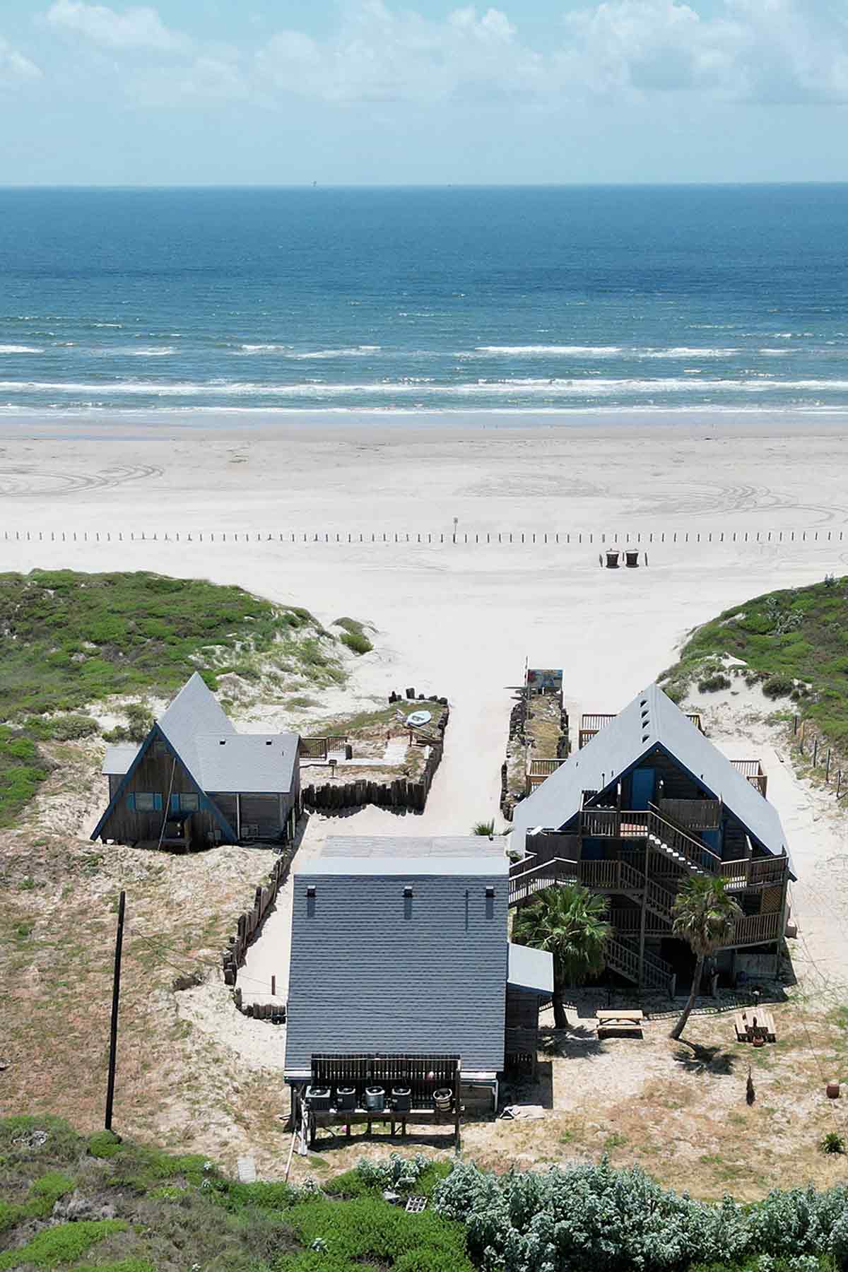 Aerial view of Sandollar Sity and beach