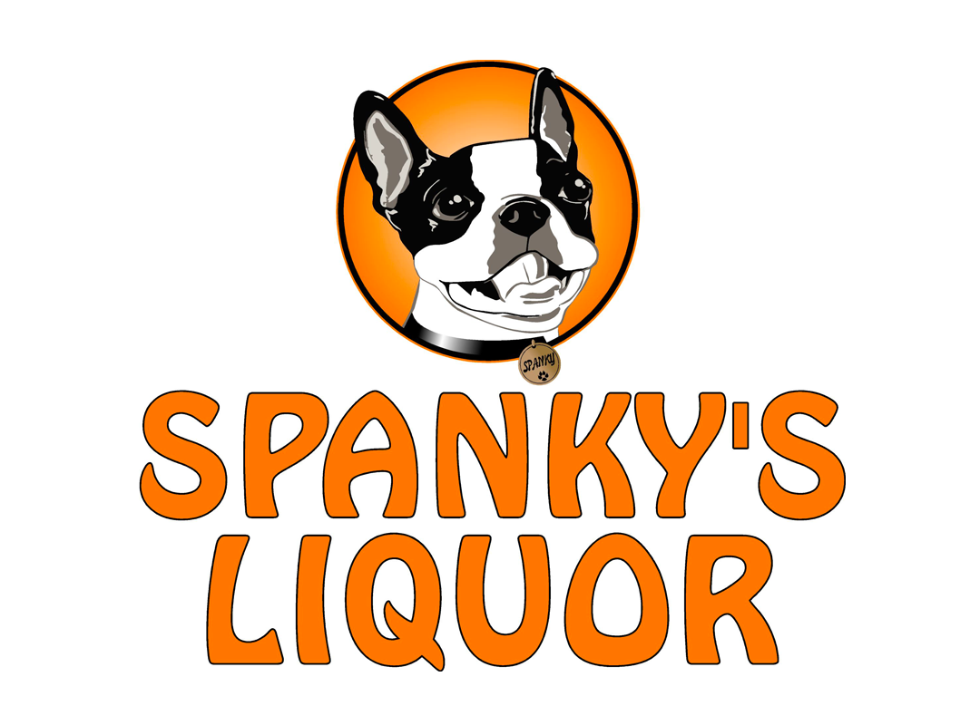 Spanky's Liquor logo with dog